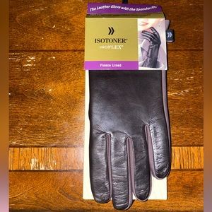 Women’s leather fleece lined gloves- NWT